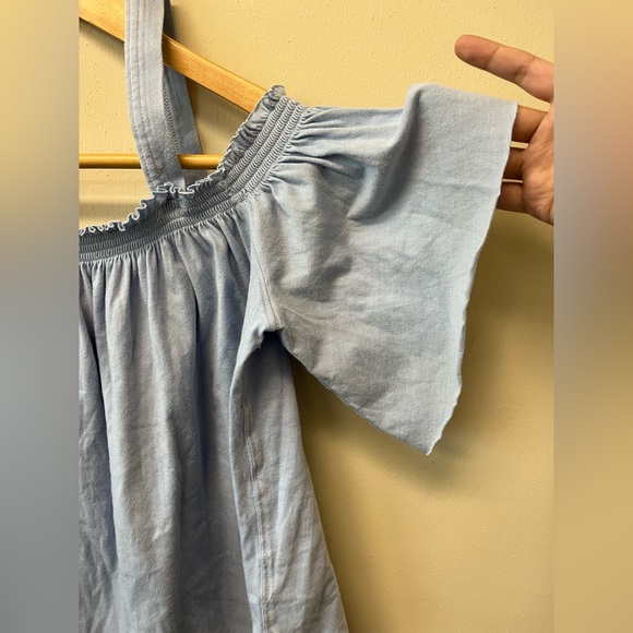 Free People - We The Free light blue off the shoulder top - Picture 5 of 8